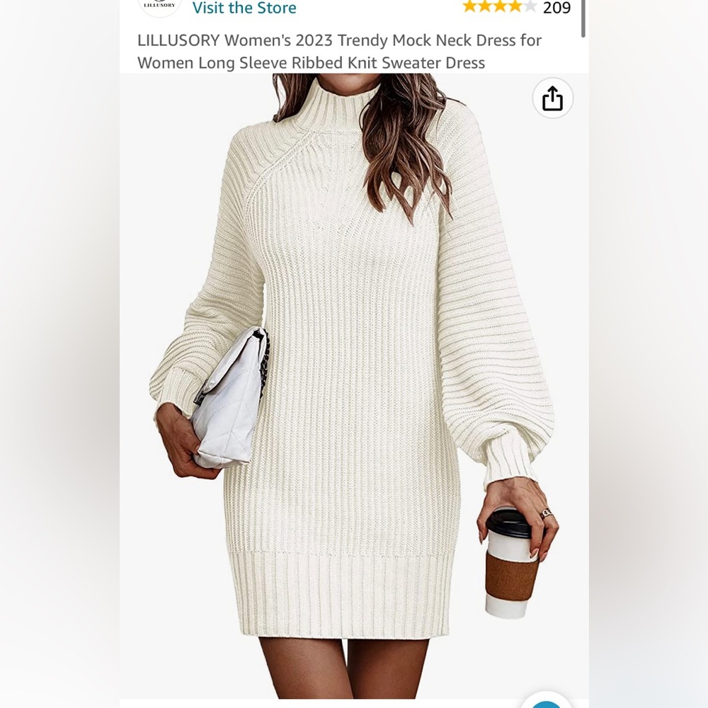 White Sweater Dress